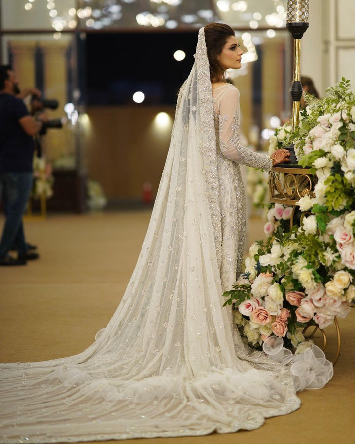 White Flowy Bridal - Shakeelz By Zeeshan And Danish - Bridal Dress - raniazara