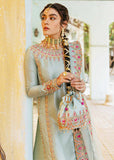 Korean silk with detailed embellishments embroidery on the neckline and sleeves by raniazara