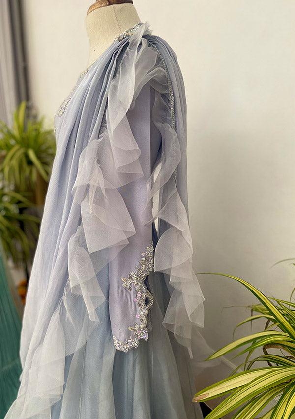 FREYA with Lehenga and Draped Dupatta raniazarastudio