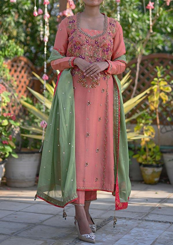 Rameen With Pants And Dupatta raniazarastudio
